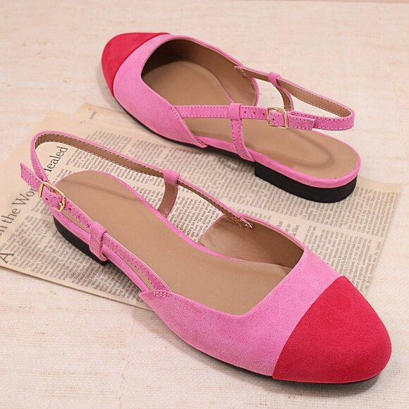 Pink Elegant Women's Flats - Picture 5 of 6
